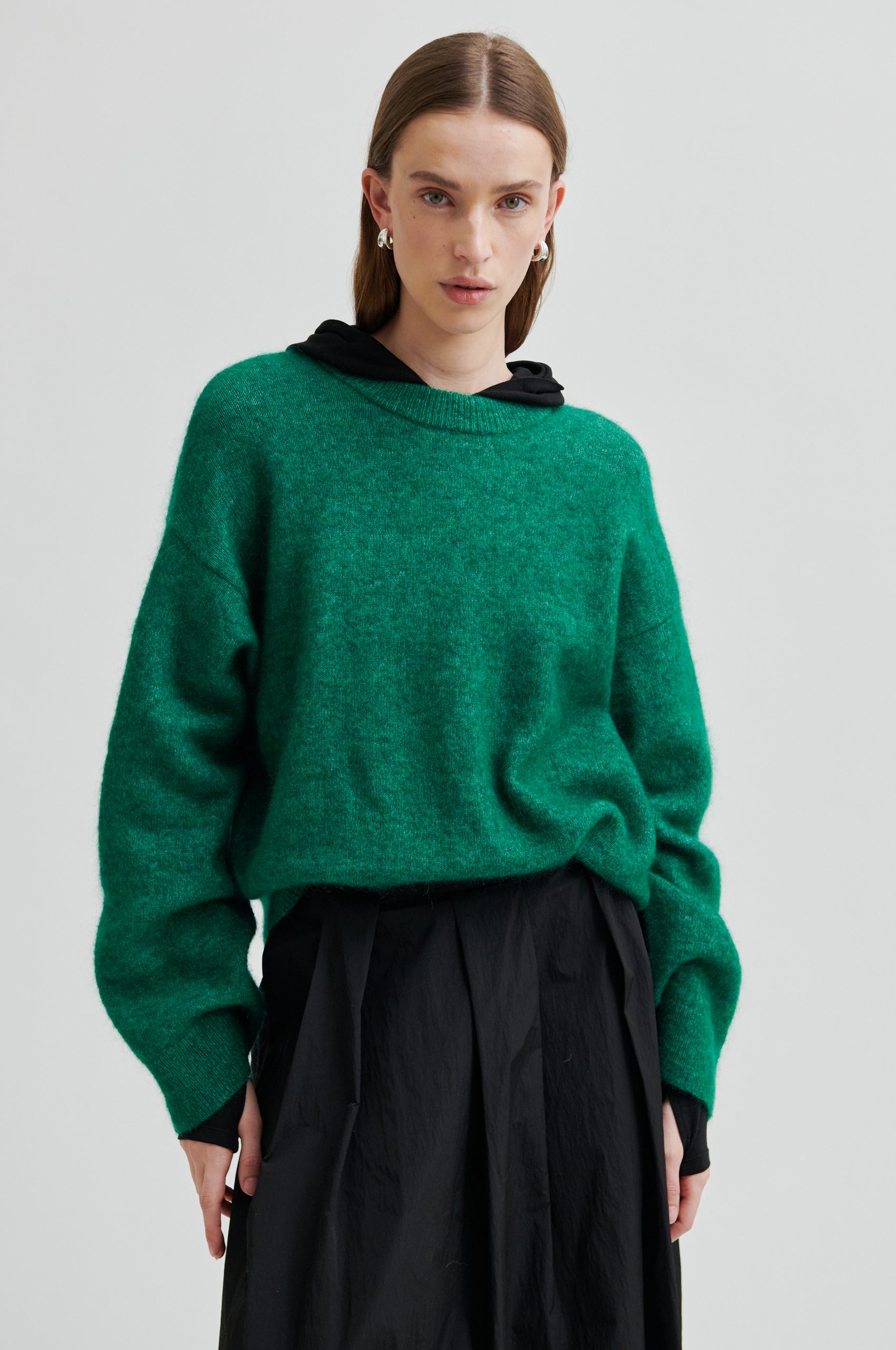 Brook Knit Drop Shoulder O-Neck – secondfemale.com