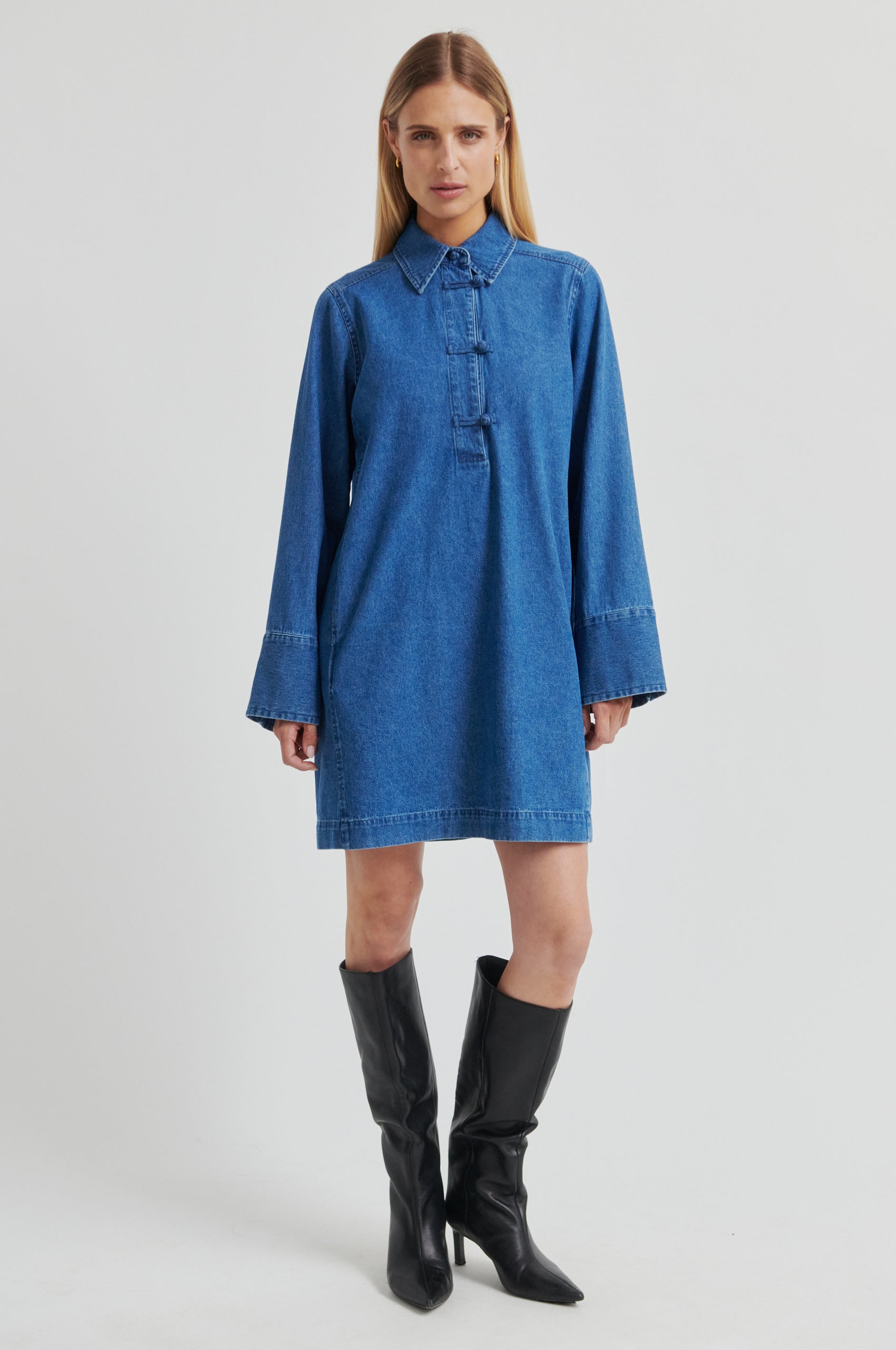 Cornelia Denim Tunic Dress – secondfemale.com