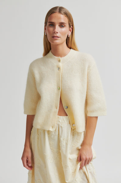 トップス FAF ANGEL RAGLAN KNIT CARDIGAN(ECRU) Andrea Knit Rib Cardigan – secondfemale.com