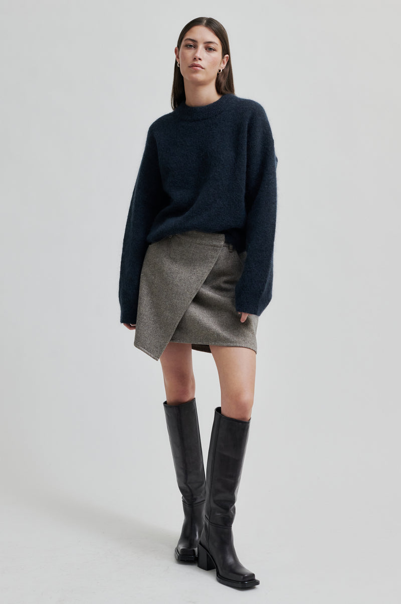 Brook Knit Drop Shoulder O-Neck