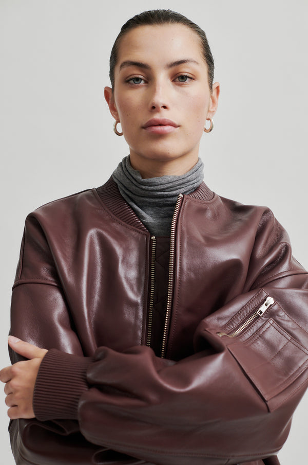 King Leather Bomber Jacket