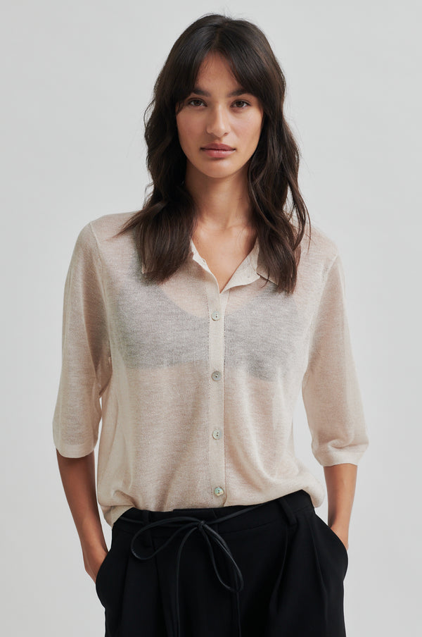 Tinke Knit Polo Cardigan