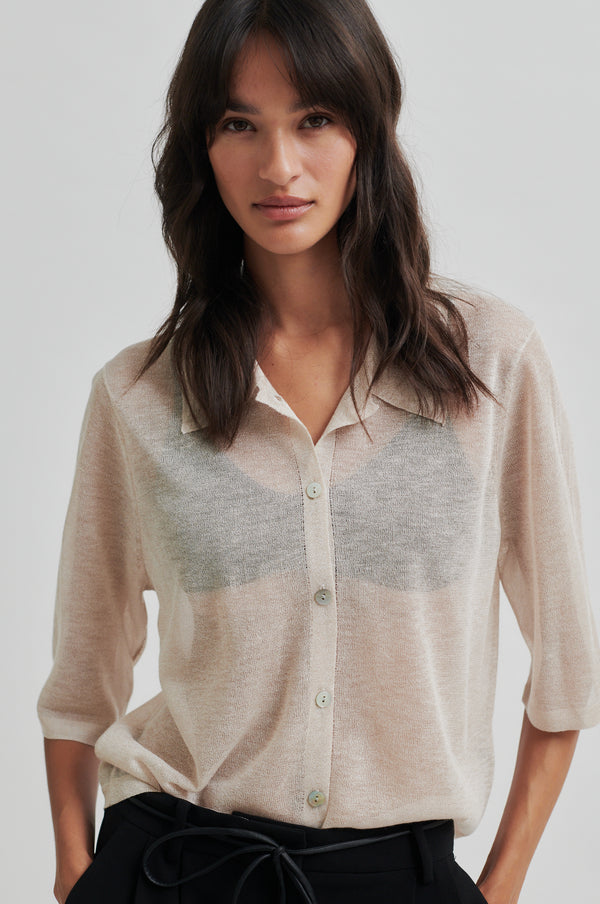 Tinke Knit Polo Cardigan