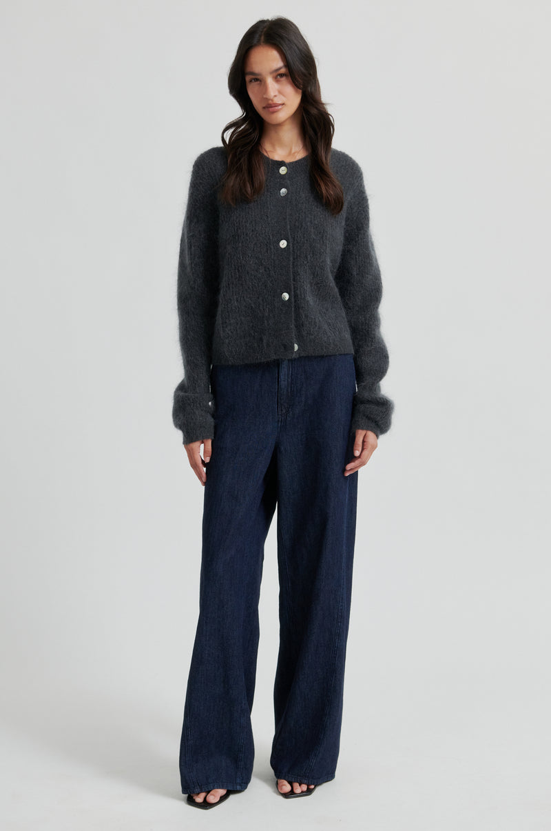 Andrea Knit Rib LS Cardigan