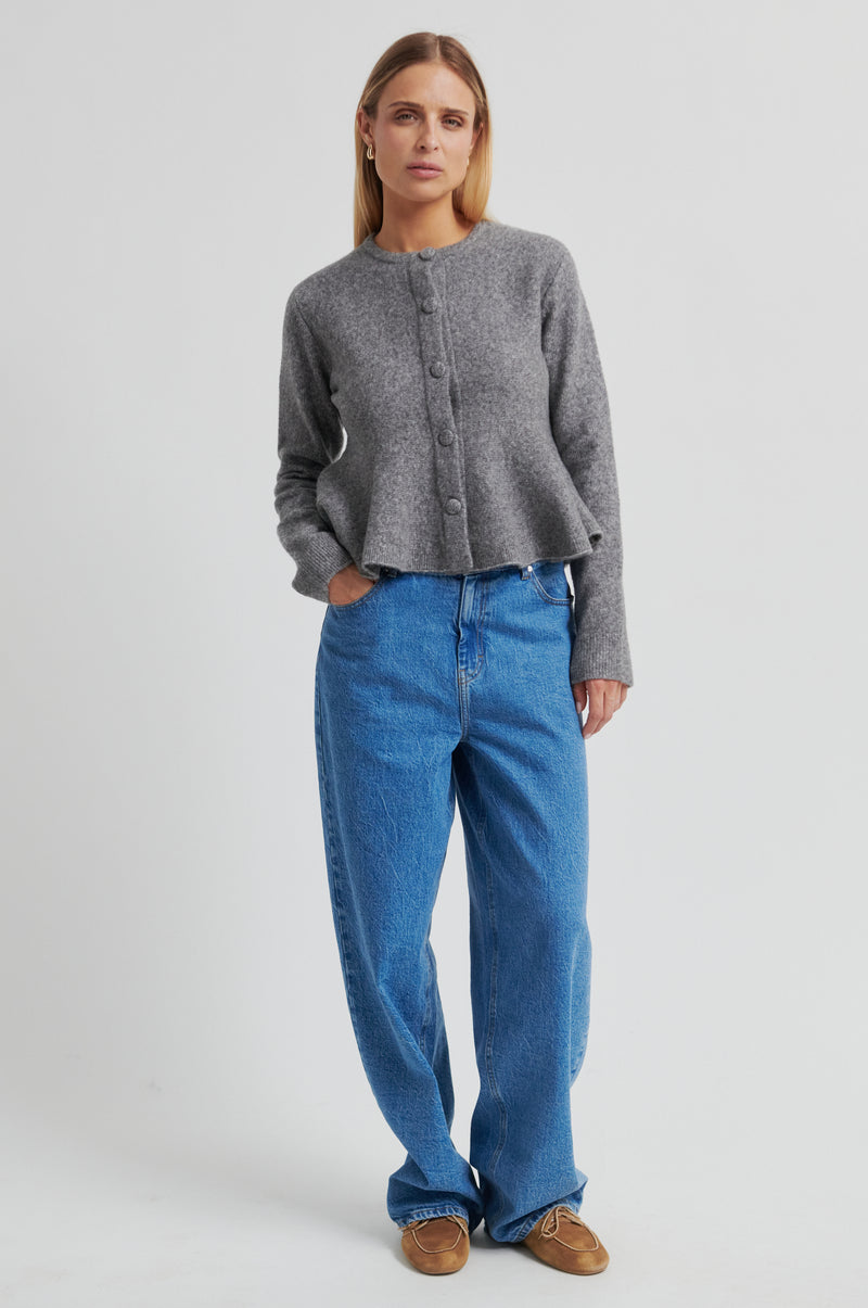Hiva Peplum Knit Cardigan – secondfemale.com