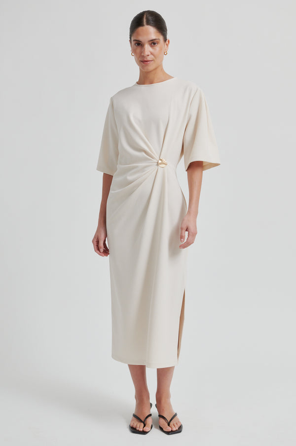 slim fit dress slacks Second Female Jutta One Shoulder dress main image 1