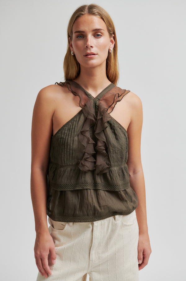 Kristel Frill Strap Top – secondfemale.com