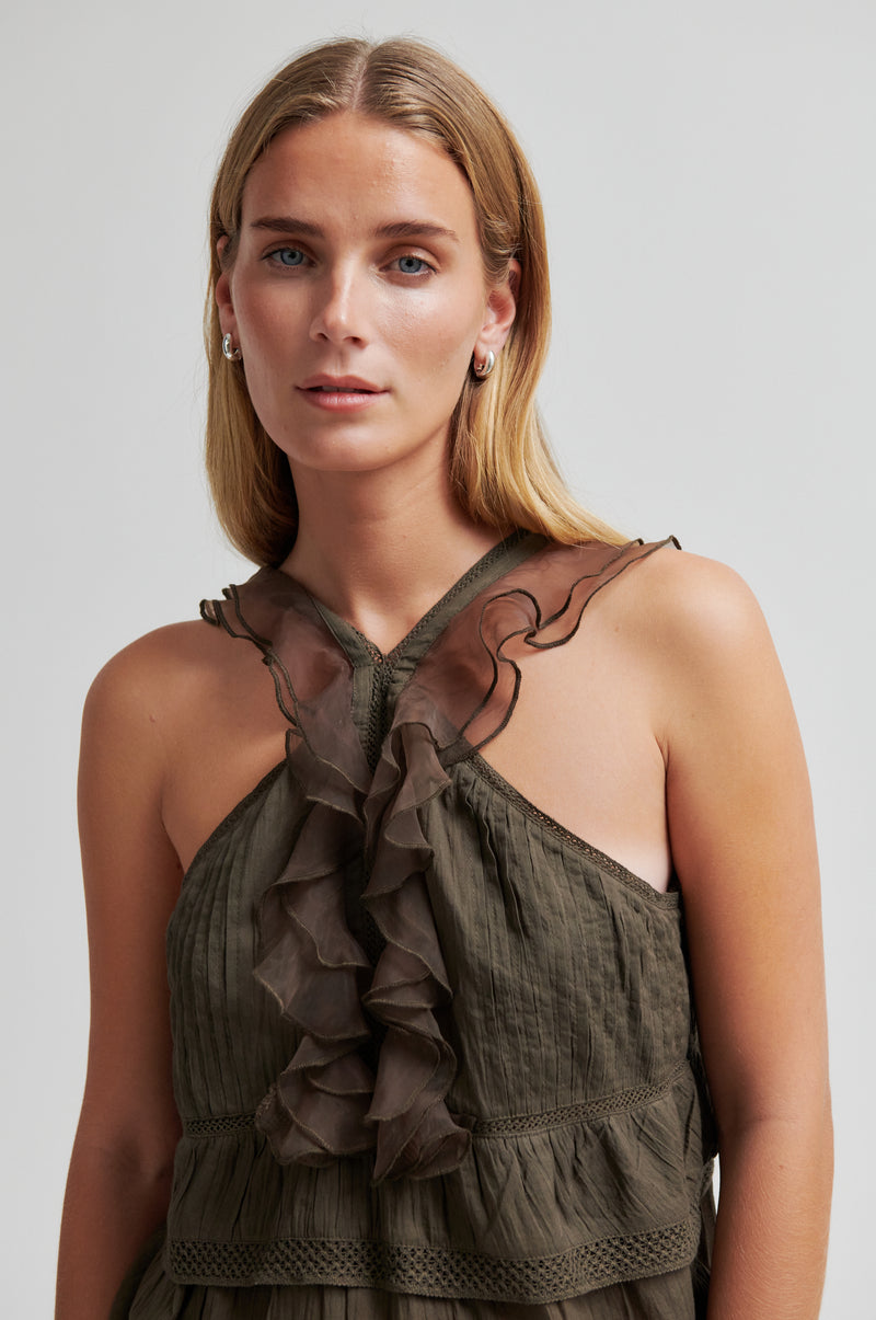 Kristel Frill Strap Top – secondfemale.com