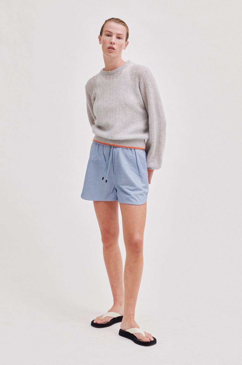 Marsala Leather Shorts