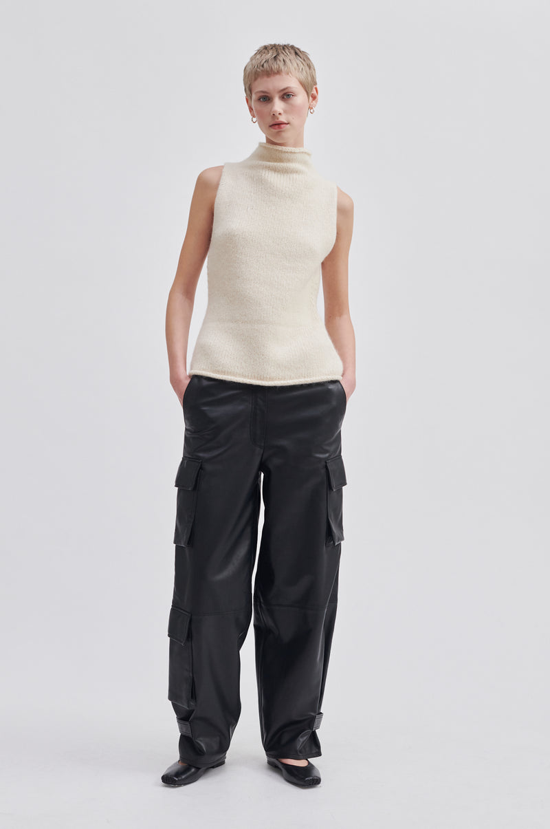 Letho Leather Cargo Trousers
